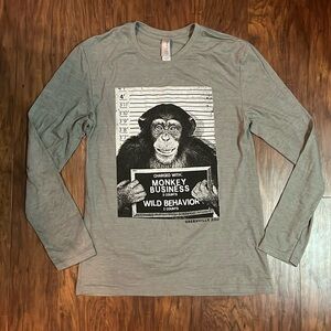 Long Sleeve Monkey Shirt - Greenville Zoo